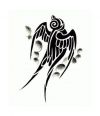 tribal flying bird tattoo